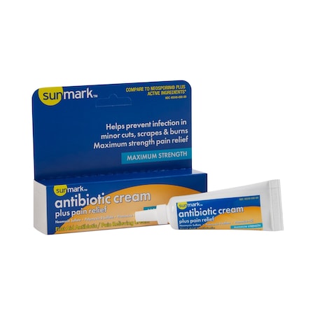 Sunmark Cream w/Pain Relief Neomycin Sulfate/Polymyxin B/Pramoxine HCl, 0.5oz 49348069069